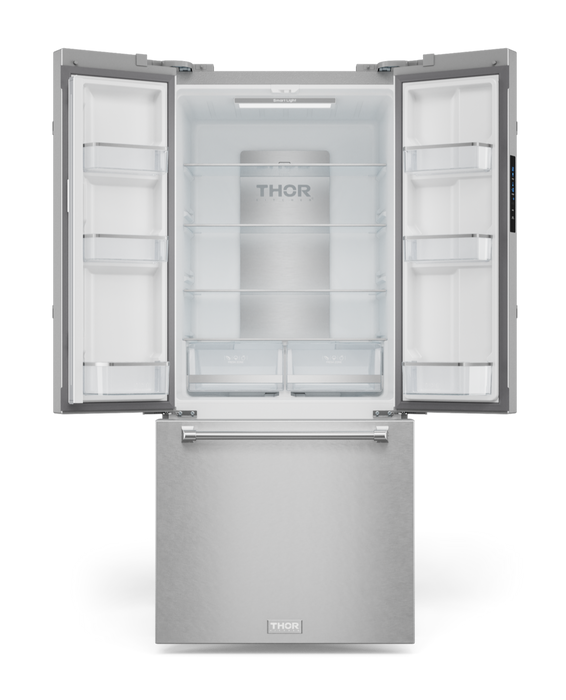 Gordon Ramsay Collection by Thor Kitchen 30\" 17.5 Cu. Ft. Counter-Depth French-Door Refrigerator - RF3017FFD99