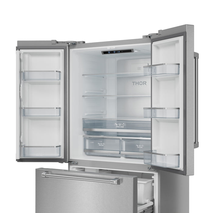 Gordon Ramsay Collection by Thor Kitchen 36\" 20.3 Cu. Ft. Counter-Depth French-Door Refrigerator - RF3621CTD99