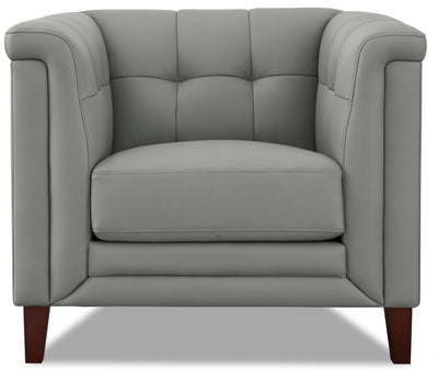 Hydeline Bodie Leather Chair - Grey|Fauteuil Bodie en cuir de Hydeline - gris