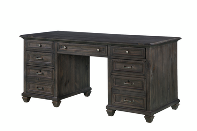 Benhill 66" Desk with Storage - Weathered Coal | Bureau Benhill de 66 po avec rangement - charbon vieilli