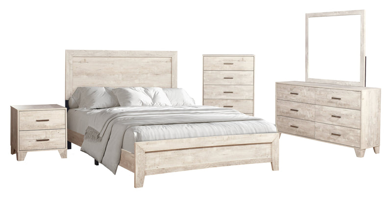 Arbor Bedroom Chest of Drawers, 5-Drawer, 31.5\"W x 48.4\"H - Driftwood White