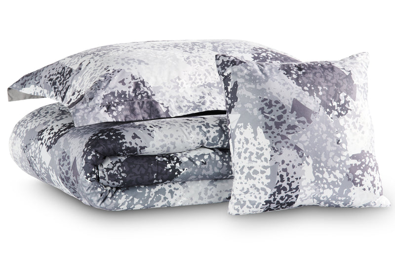 Axel 4-Piece Full/Queen Comforter Set - Grey