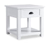 Centennial 24\" Modern End Table with Storage and Shelf - White