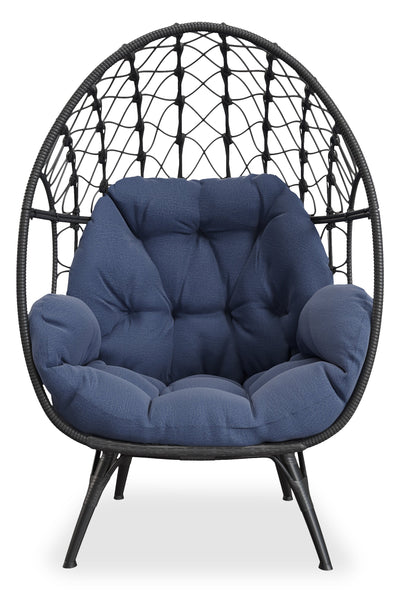 Coco Egg Outdoor Patio Chair - Blue | Fauteuil en forme d’œuf Coco pour la terrasse et l’extérieur - bleu