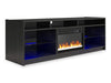 Ameriwood Home Luna Electric Fireplace TV Stand for TVs up to 75\" - Black Oak