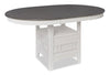 Dena Dining Table with 42-60\"W Extension, Round  - Dove Grey