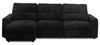 Scott Living Elevate Modular 3-Piece Left-Facing Chenille Fabric Power Sliding Sectional - Ebony