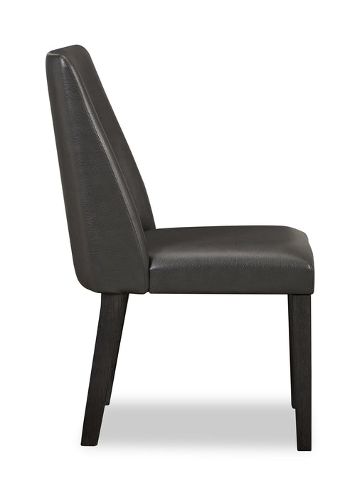 Emery Dining Chair with Vegan-Leather Fabric - Brown