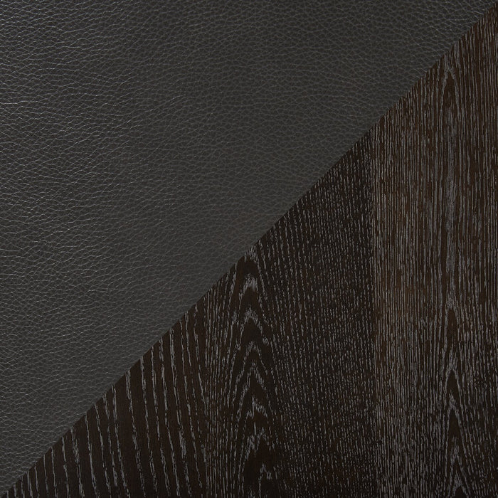 Emery Dining Chair with Vegan-Leather Fabric - Brown