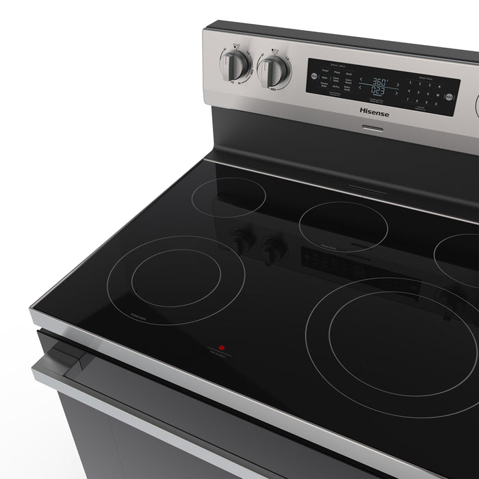 Hisense 30\" 5.8 Cu. Ft. 5-Element Electric Range with True Convection - Stainless Steel - HBE3502CAS