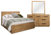 Scott Living Henri 5pc Bedroom Set with Bed, Dresser & Mirror, Wood, Brown - King Size