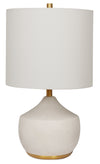 Kort & Co. 25\" Iris Cream and Gold Ceramic Table Lamp