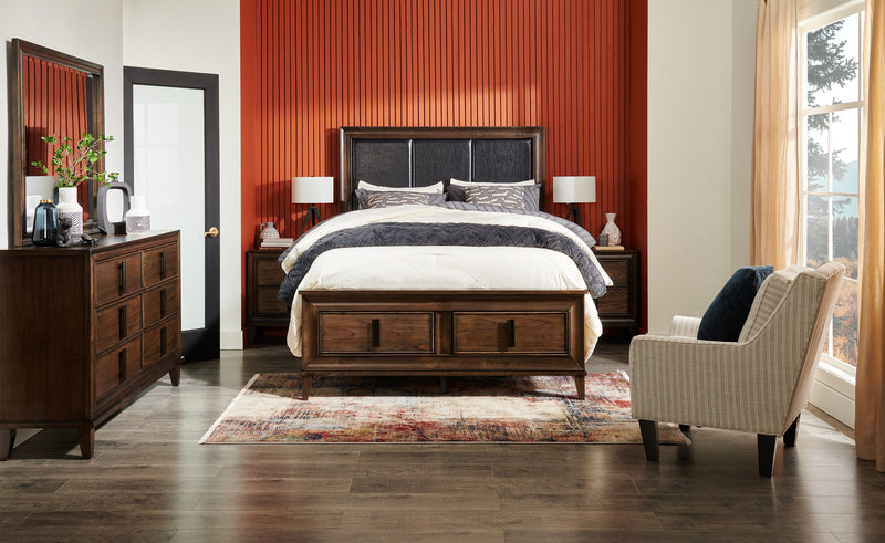 Kane Bedside 2-Drawer Nightstand, 26.3\"W x 28.6\"H - Brown