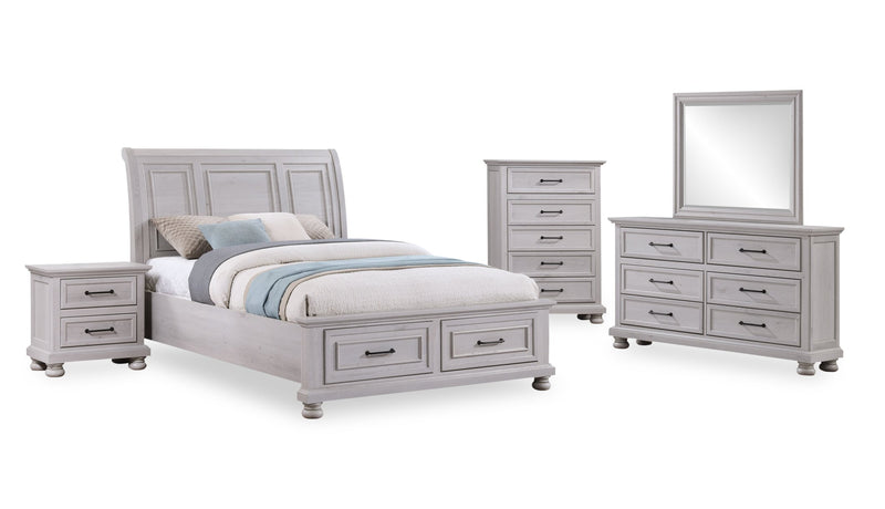 Kylie Bedroom Chest of Drawers, 5-Drawer, 35\"W x 51\"H - Sand