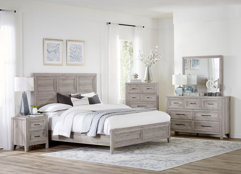 Lara Bedroom Chest of Drawers, 5-Drawer, 33.9\"W x 50.5\"H - Antique Grey