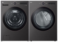 LG 5.8 Cu. Ft. Front-Load Washer and 7.4 Cu. Ft. Electric Dryer with TurboSteam®