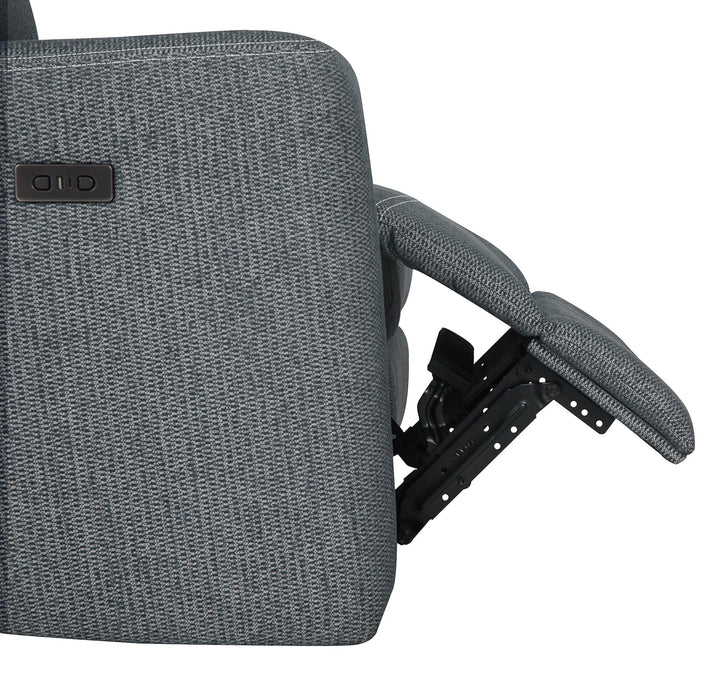 Meadow 2-Piece Right-Facing Chenille Fabric Power Reclining Sectional with Storage Chaise - Charcoal Grey