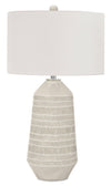33\" Cream Ceramic Table Lamp