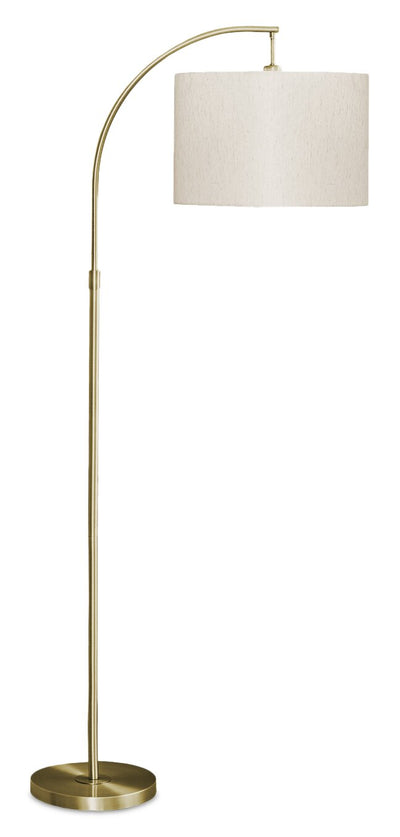 65" Brass Metal Arc Floor Lamp|Lampe à pied arquée de 65 po en métal laiton