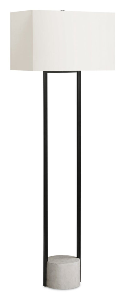 62" Black Metal Modern Floor Lamp|Lampe à pied moderne de 62 po en métal noir