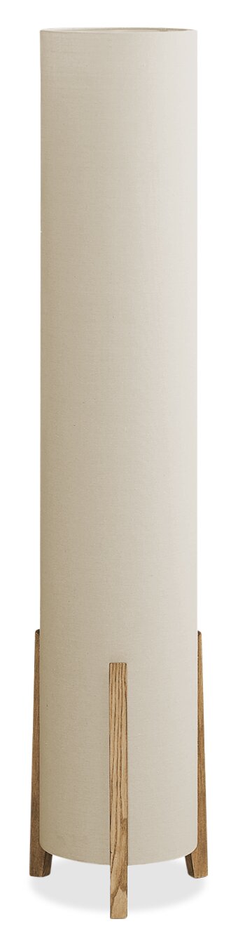 50" Wood-Look Base Floor Lamp|Lampe à pied de 50 po avec base d’apparence bois