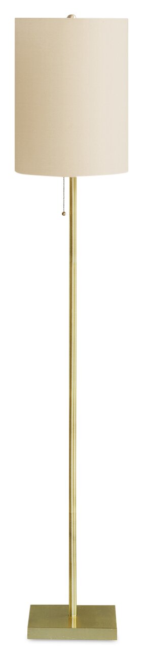 62" Brass Metal Floor Lamp|Lampe à pied de 62 po en métal laiton