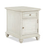 Newman 18\" Traditional Chairside Table with Storage - Alabaster White Pine