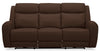 Reign 87\" Top-Grain Genuine Leather Power Reclining Sofa with USB Ports - Silverado Chocolate Brown