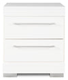 Riley Bedside 2-Drawer Nightstand, 21\"W x 24\"H, Made in Canada - White