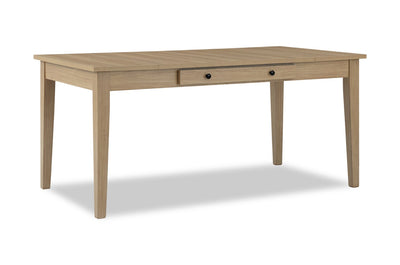 Cove Dining Table with Storage Drawers, Melamine, 66"W - Natural/Grey | Table salle à manger Cove de 66 po (L) en mélamine avec tiroirs de rangement - naturelle et grise