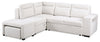 Primo Coast 3-Piece Left-Facing Ivory White Fabric Sleeper Sectional with Storage Chaise and Storage Armrest
