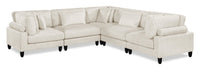 Lounge 5-Piece Chenille Modular Sectional – Beige