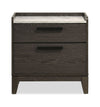 Sable Bedside 2-Drawer Nightstand, 24\"W x 24\"H - Dark Grey