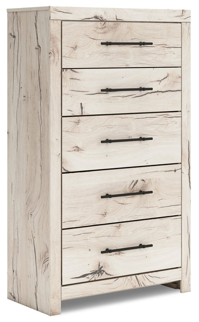 Derekson Bedroom Chest of Drawers, 5-Drawer, 31.7"W x 53.9"H - Rustic White | Commode verticale de chambre à coucher Derekson de 31,7 po (L) x 53,9 po (H) à 5 tiroirs - blanc rustique