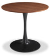 Rio Dining Table with Pedestal Base, Metal, 36\"W Round - Black/Brown