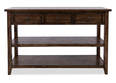 Branson 50" Sofa Table with Storage and Shelf - Dark Brown | Table de salon Branson de 50 po avec rangement et tablette - brun foncé | BRANSSTB