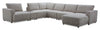 Voyage Modular 7-Piece Right-Facing Fabric Sectional with Console and Removable Back Cushions – Taupe