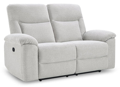 Spencer 65.6" Chenille Fabric Manual Reclining Loveseat - Grey | Causeuse à inclinaison manuelle Spencer de 65,6 po en tissu de chenille - grise