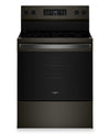 Whirlpool 5.3 Cu. Ft. Electric Range with Air Cooking – Black on Stainless - YWFES5730SV