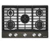 KitchenAid 30\" Gas-on-Metal Cooktop with Integrated Wok Grates – Black Ore - KCGK530SBE