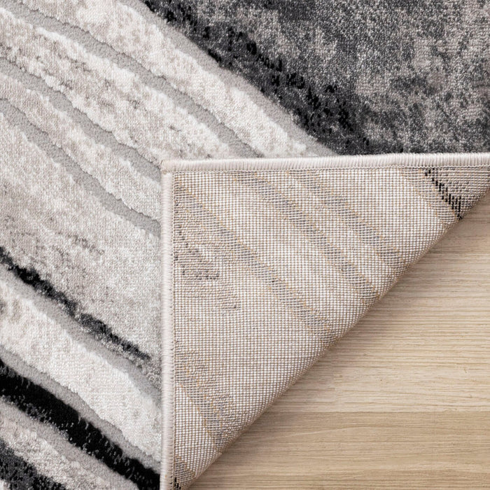 Plasma Black Grey Area Rug - 7'10\" x 10'6\"