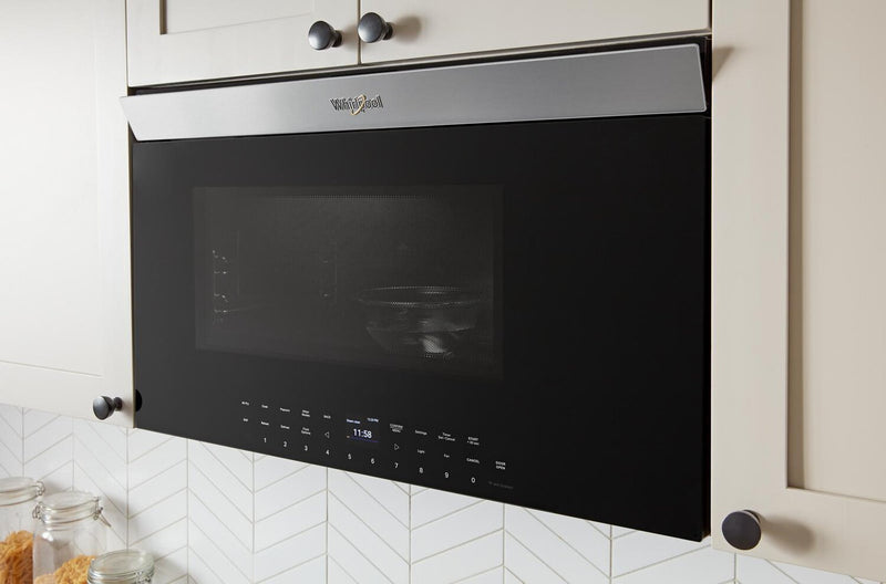 Whirlpool 1.1 Cu. Ft. Flush Over-the-Range Microwave with Air Fry - Stainless Steel - YWMMF7330RZ