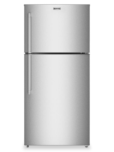 Maytag 30" 19 Cu. Ft. Top-Freezer Refrigerator – Fingerprint Resistant Stainless Steel - MRTX5119SZ | Réfrigérateur Maytag de 19 pi3 et de 30 po à congélateur supérieur - acier inoxydable résistant aux traces de doigts - MRTX5119SZ