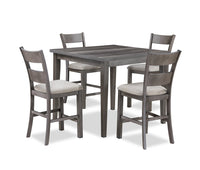 Krew 5pc Counter-Height Dining Set with Table & 4 Chairs, 42
