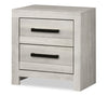 Aspen Bedside 2-Drawer Nightstand, 22\"W x 24\"H - Grey