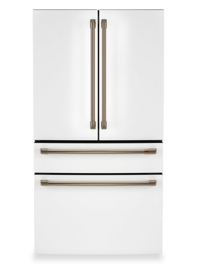 Café 36” 23.2 Cu. Ft. Smart Counter-Depth 4-Door French Door Refrigerator – Matte White - CJE23DP4WW2 | Réfrigérateur intelligent 4 portes Café de 23,2 pi3 et de 36 po de profondeur comptoir à portes françaises - blanc mat - CJE23DP4WW2
