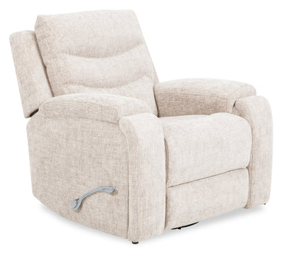 Hudson 40" Chenille Fabric Glider Reclining Chair with Dual Cupholders - Taupe | Fauteuil coulissant inclinable Hudson de 40 po en tissu de chenille avec 2 porte-gobelets - taupe