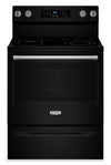 Maytag 30\" 5.3 Cu. Ft. Electric Range with No Preheat Air Fry - Black - YMFES6030RB