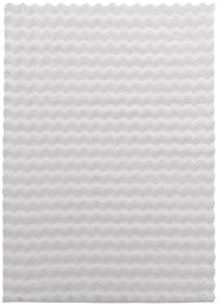Faux Fur Bubble Light Grey Area Rug with Memory Foam Backing - 7' x 10'