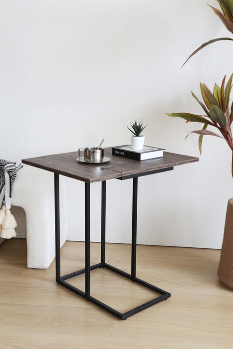 Pia 18\" C-Table with Expandable Top - Brown